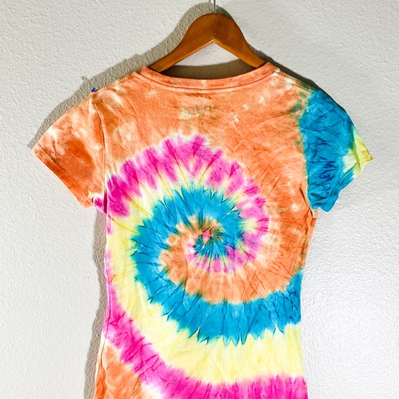 Namaste Nerds tie dyed vneck tshirt - Picture 5 of 5